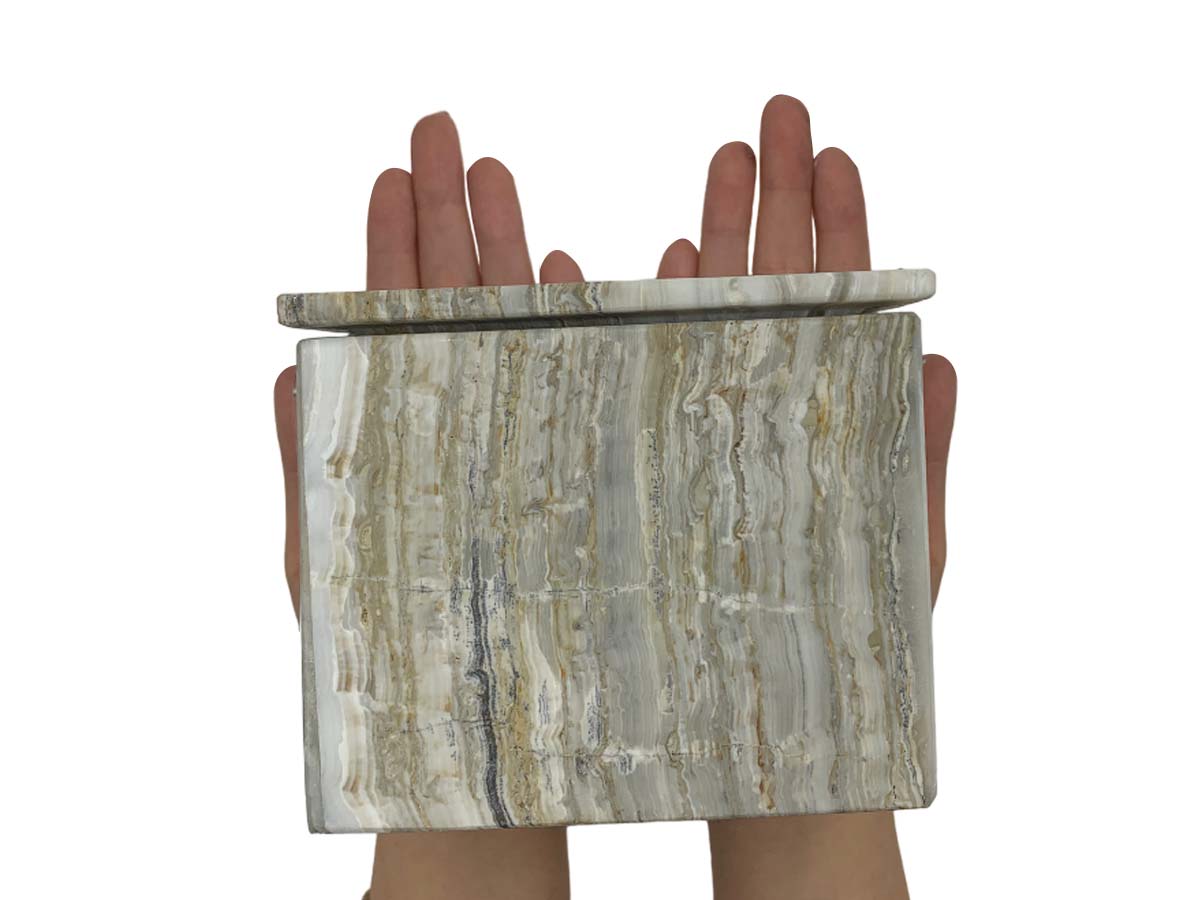 Gray Onyx Prism Jewelry Box 12X10X10 Cm