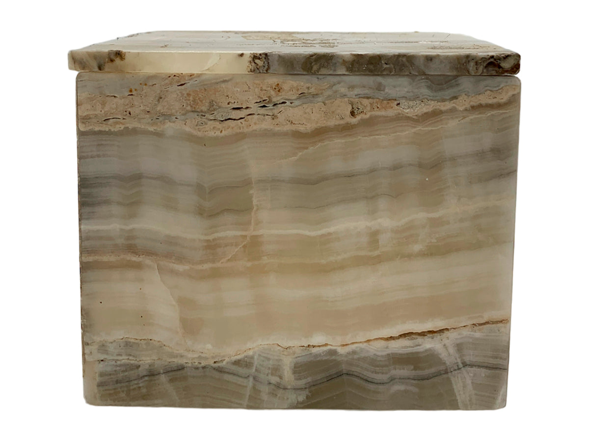 Gray Onyx Rectangular Jewelry Box Polished 12X10X10 Cm