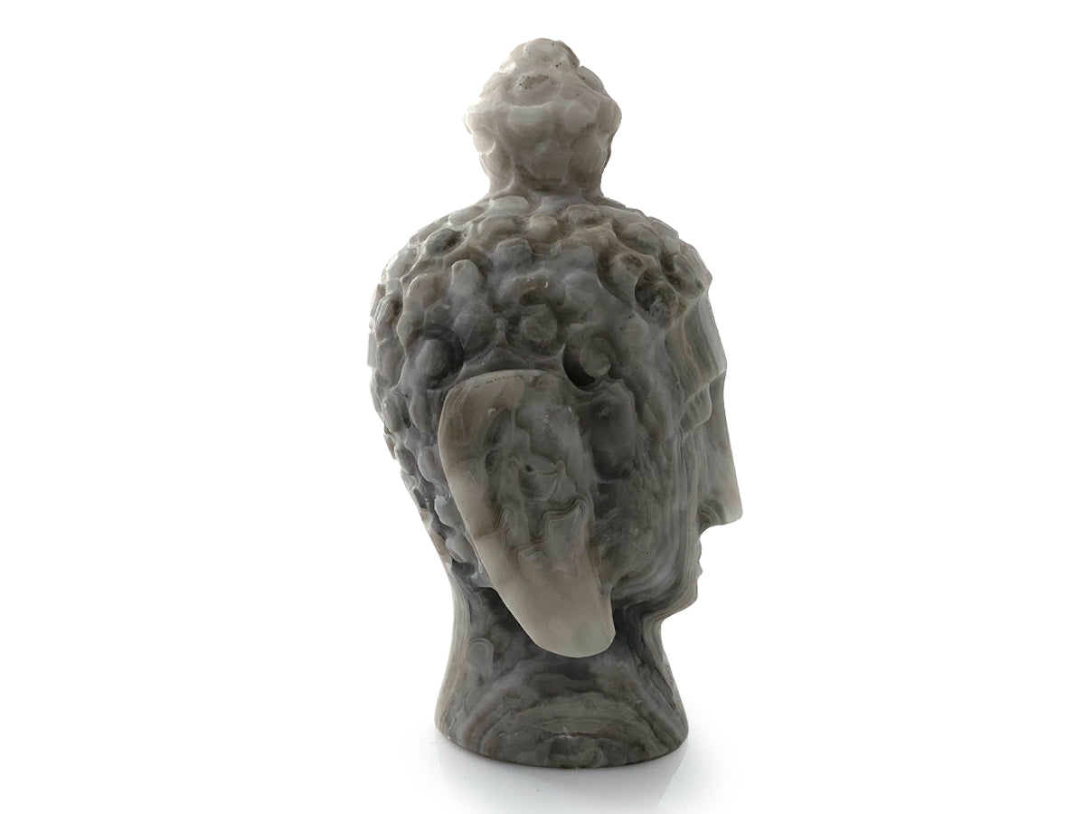 Gray Onyx Buddha Head
