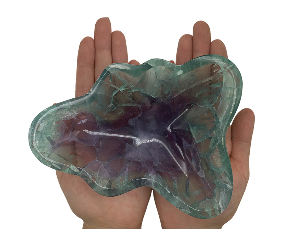 Fluorite Irregular Bowl Extra Quality Polished 16X12 ~5Cm