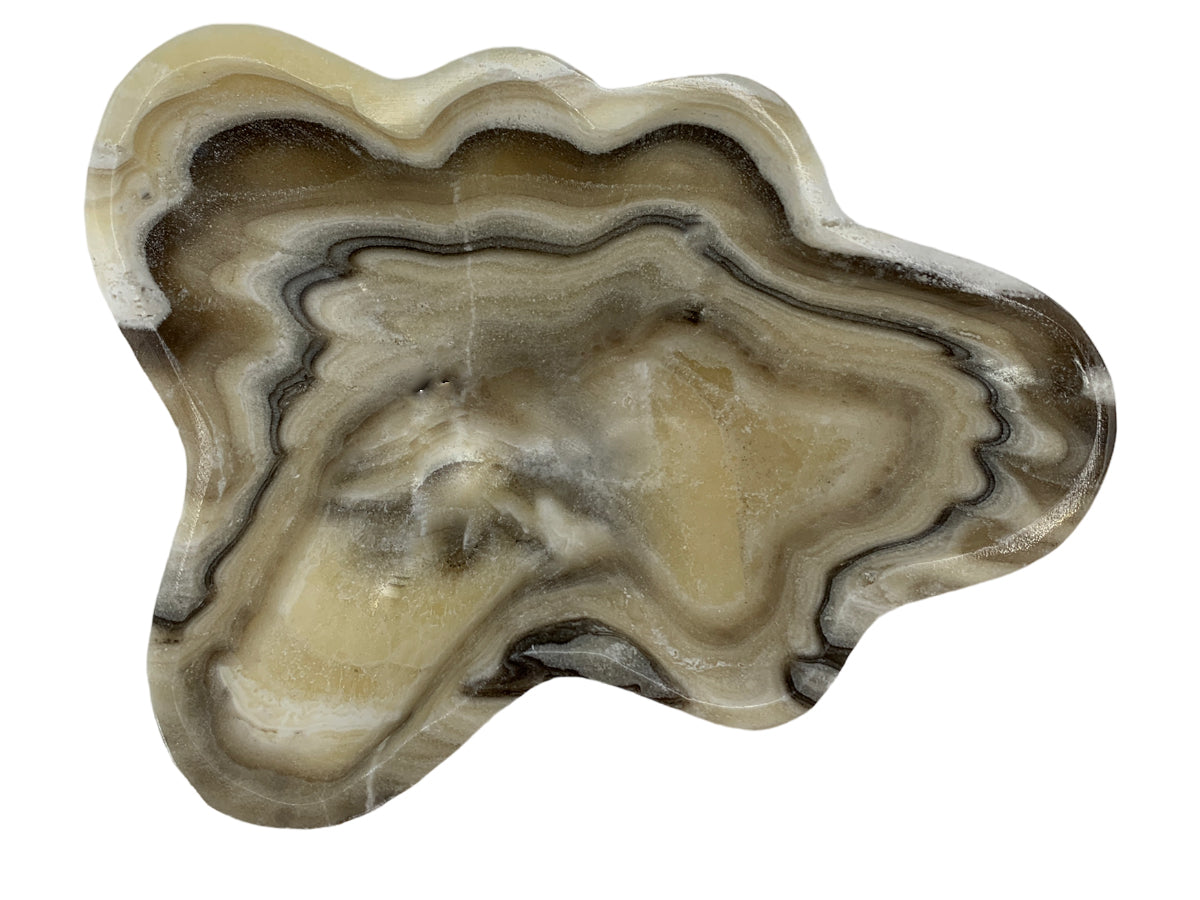 Zebra Onyx Irregular Bowl Polished 16X12X4 Cm
