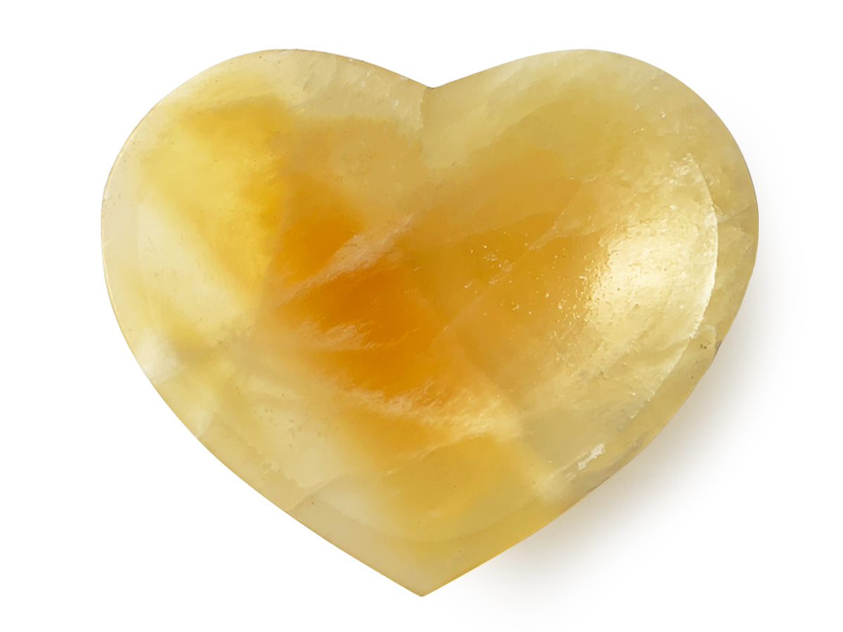 Polished Orange Onyx Heart Bowl