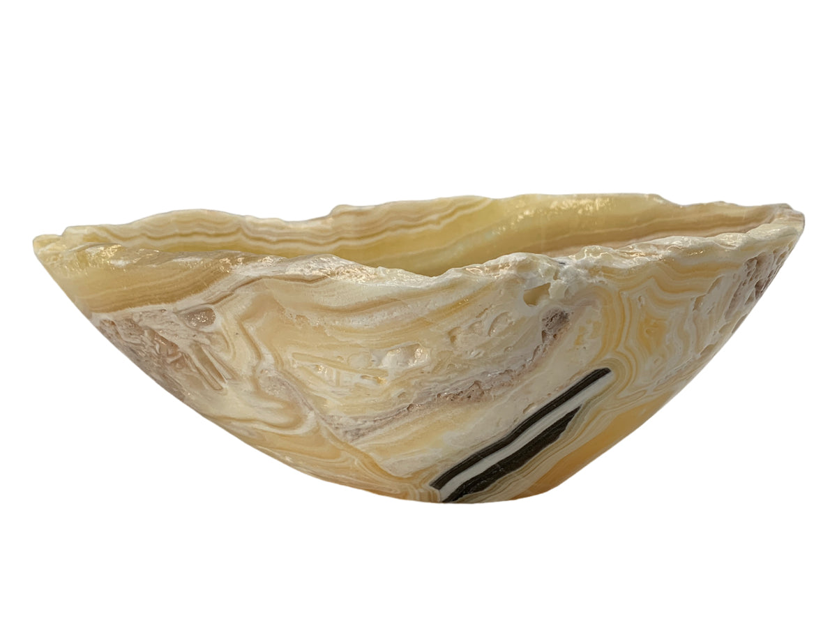Honey Onyx Bowl Polished 20X15~8 Cm