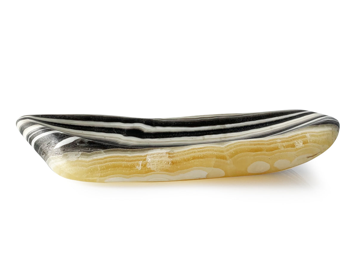 Polished cebra onyx snack bowl free shape and measures