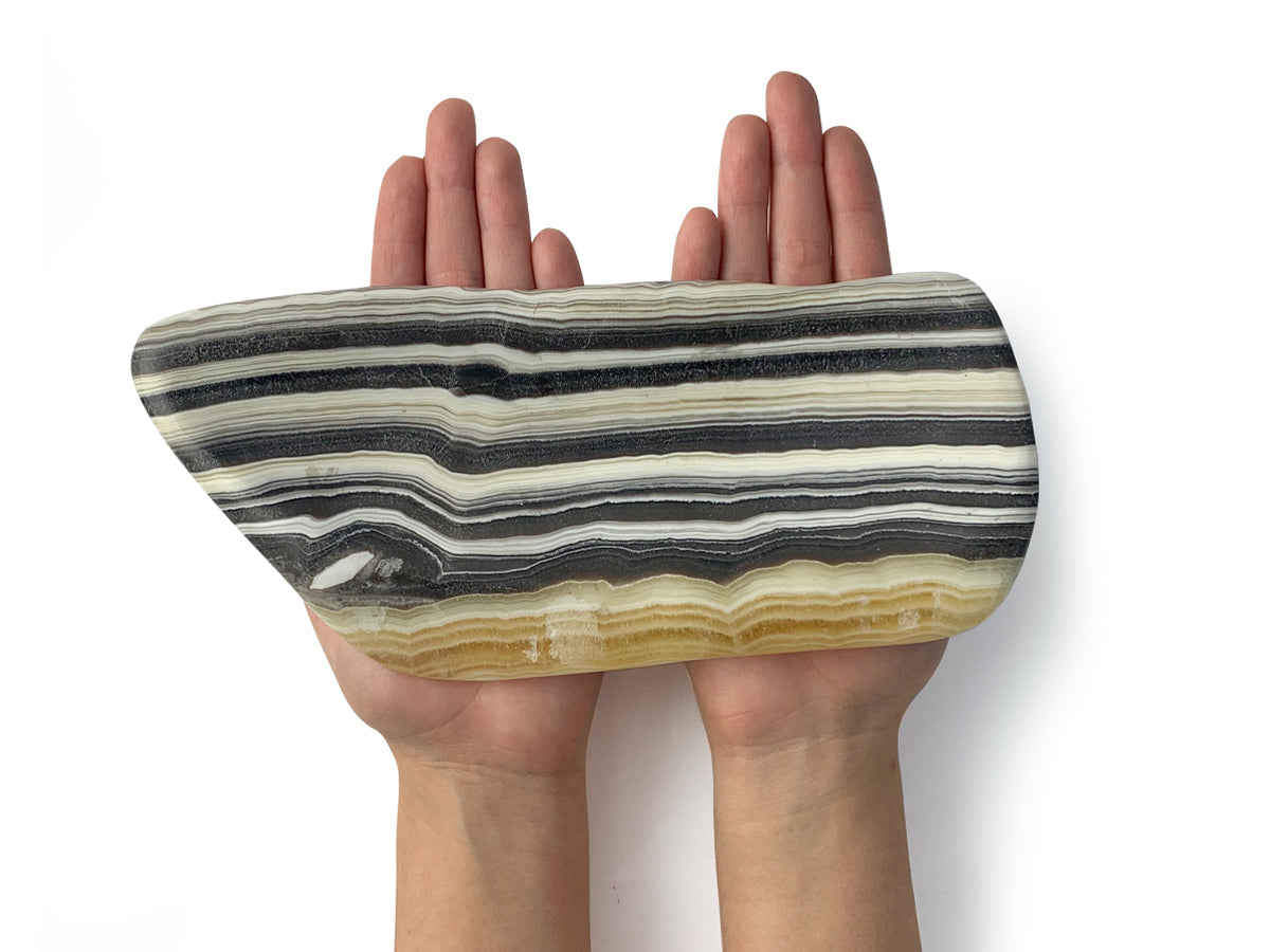 Polished cebra onyx snack bowl free shape and measures