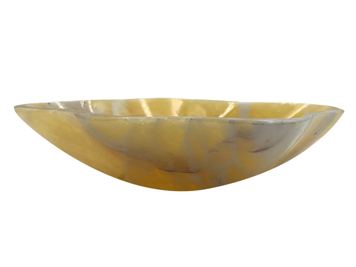 Orange Calcite Irregular Snack Bowl Rustic Edge 9-12 ~5 Cm