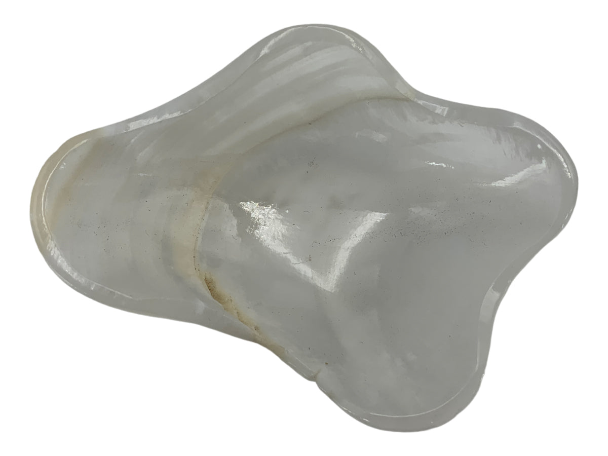 White Onyx Irregular Snack Bowl Polished 9-12 ~5 Cm