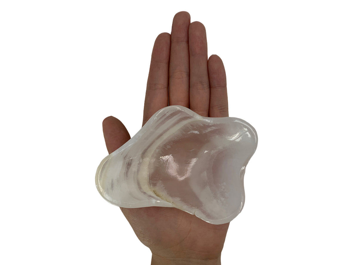 White Onyx Irregular Snack Bowl Polished 9-12 ~5 Cm