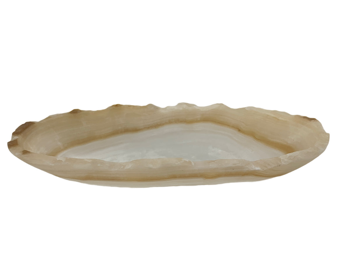 Amber Onyx Irregular Bowl 25X10X5 Cm