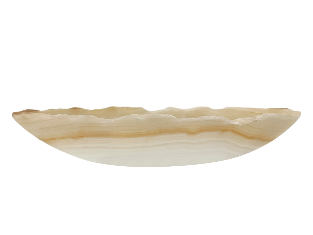 Amber Onyx Irregular Bowl 25X10X5 Cm