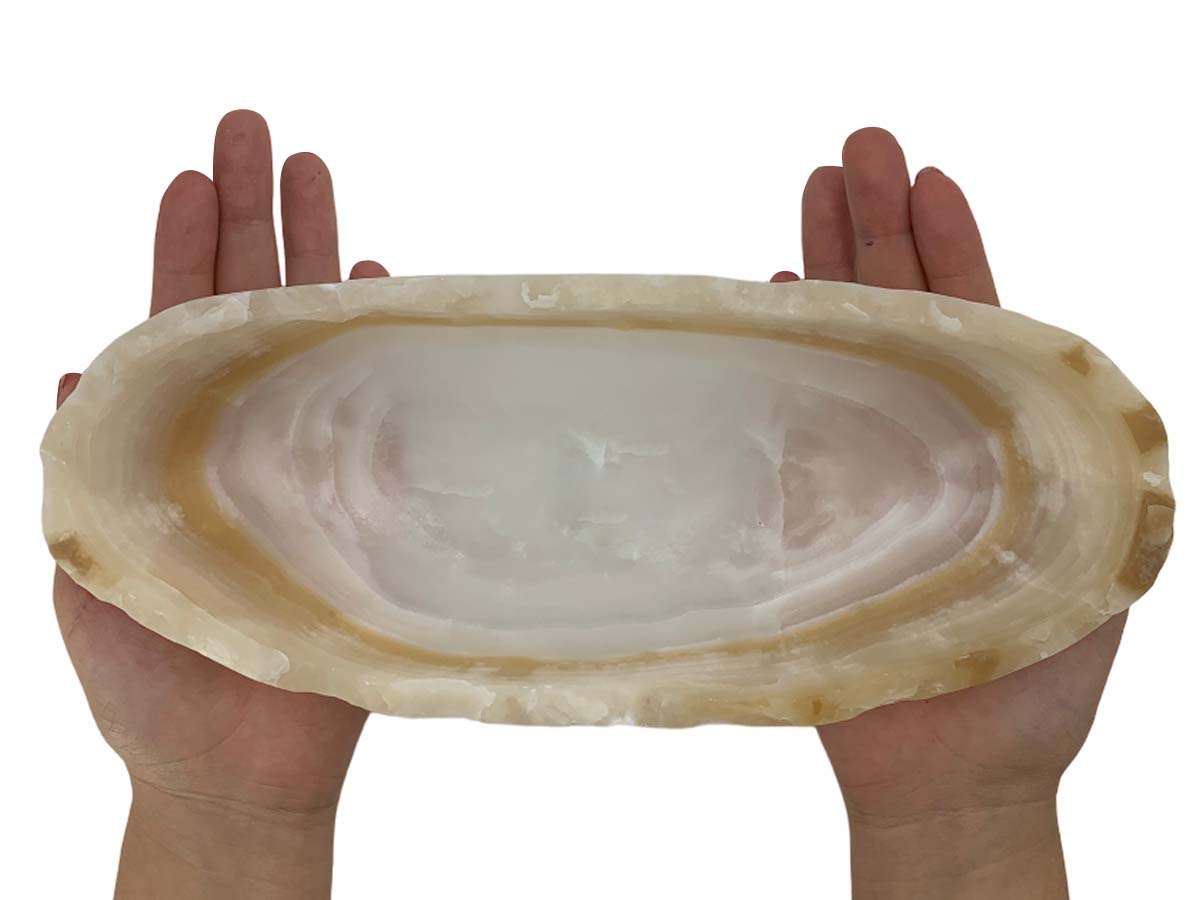 Amber Onyx Irregular Bowl 25X10X5 Cm