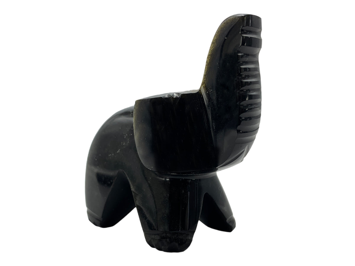 Golden Obsidian Elephant Polished 6.5 Cm
