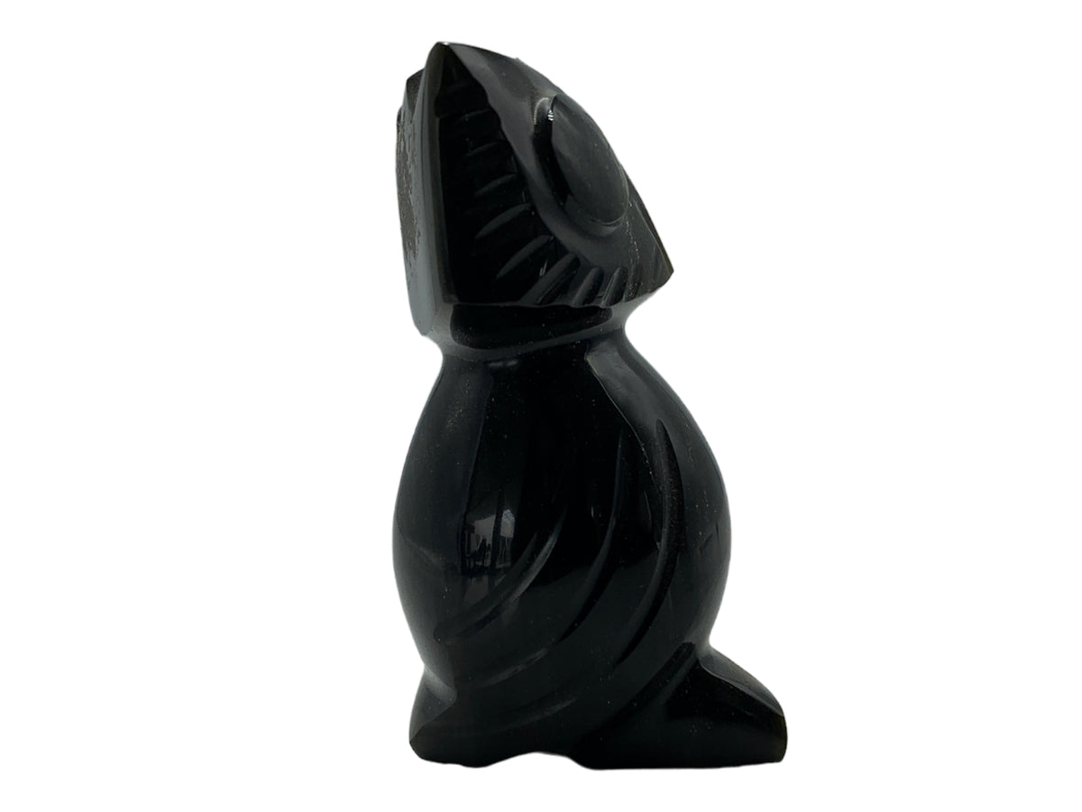 Golden Obsidian Owl