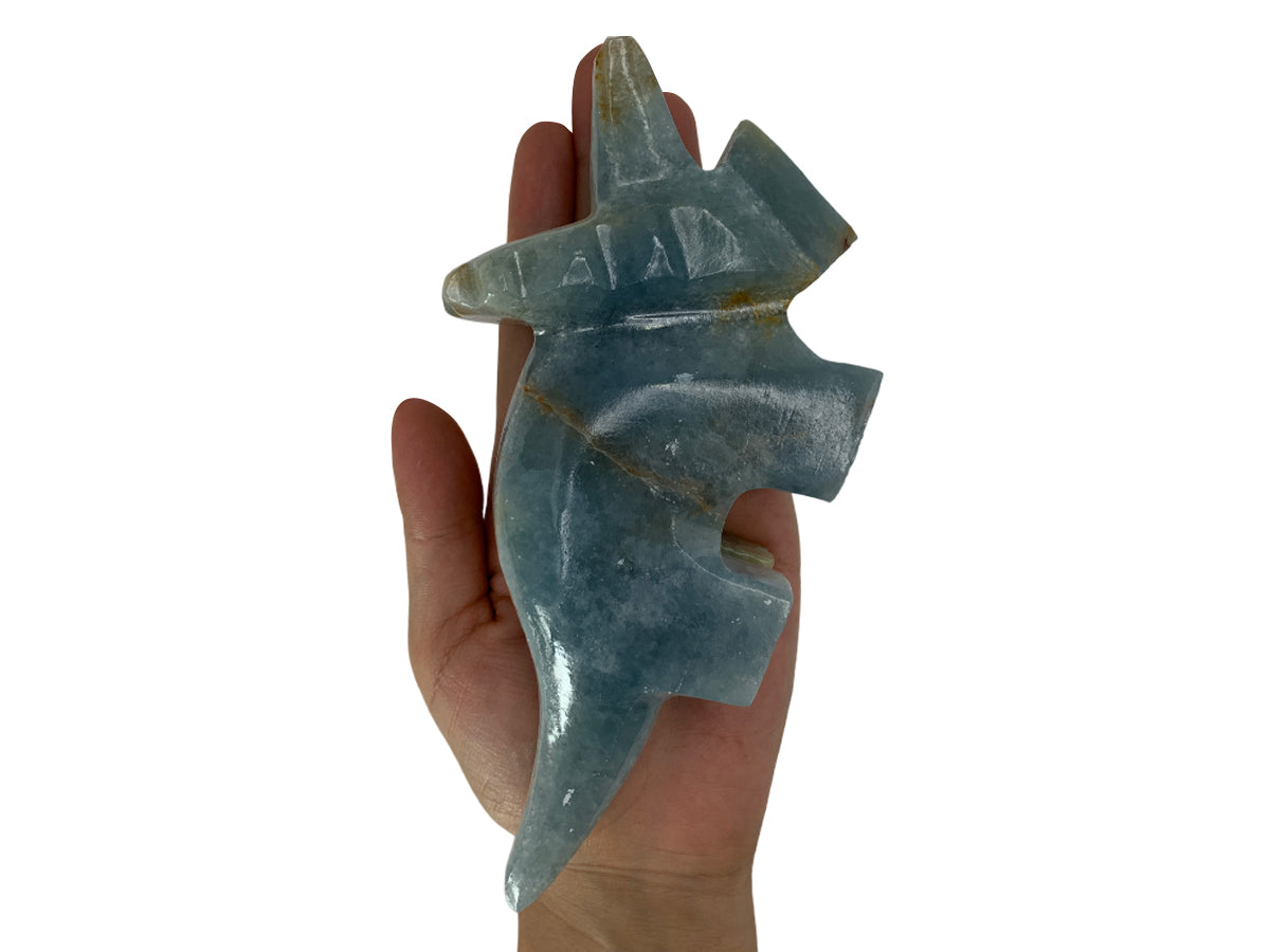 Blue Onyx Triceratops Polished