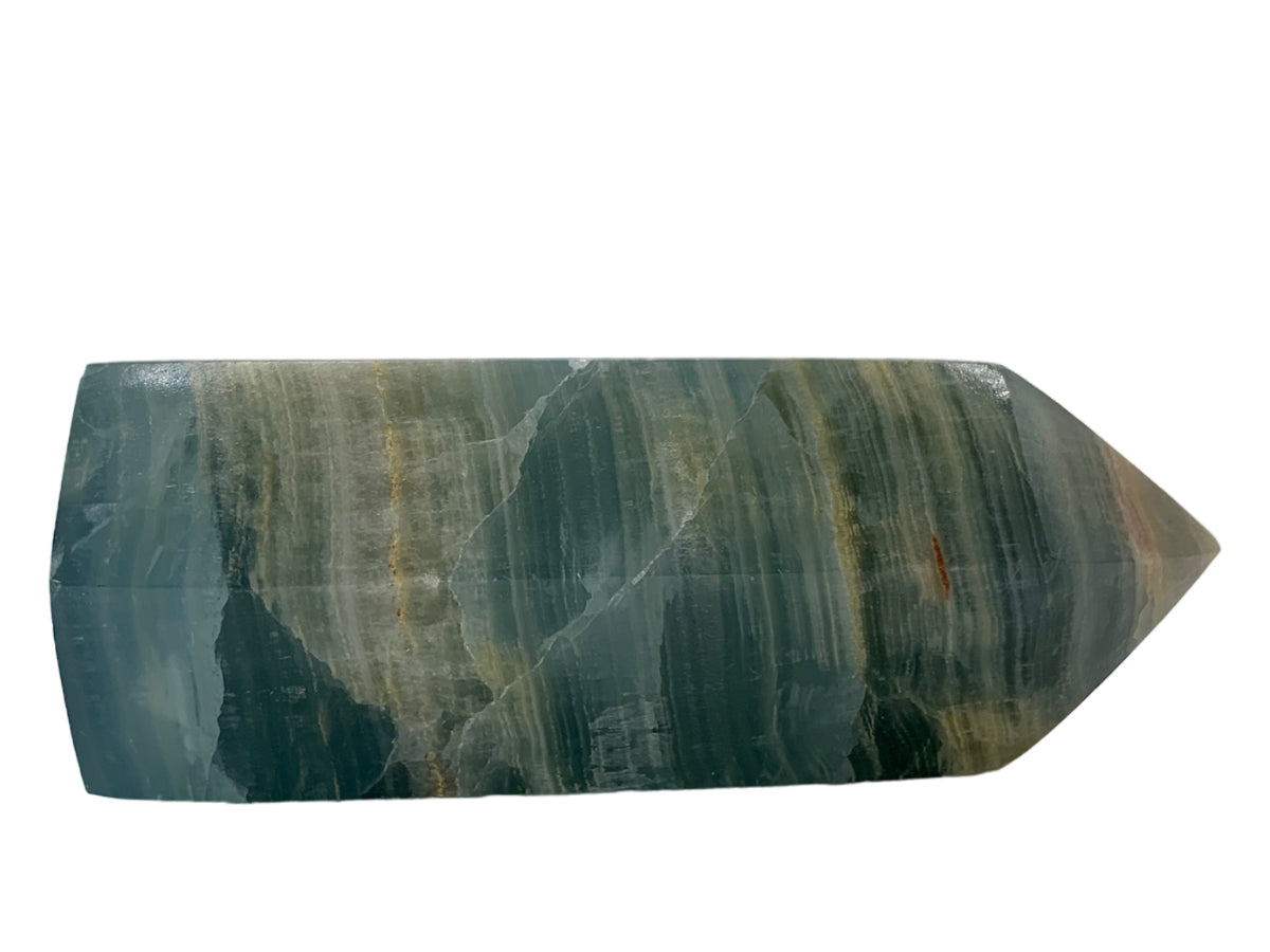 Blue Onyx Hexagonal Stoned Tip Polished By Kilo