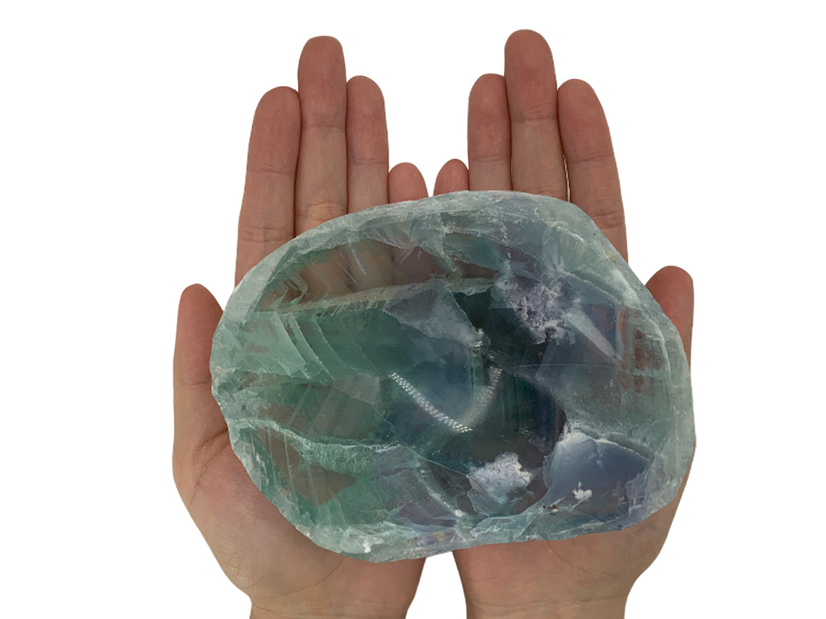 Fluorite Irregular Snack Bowl Polished 11-13 ~ 3-6 Cm