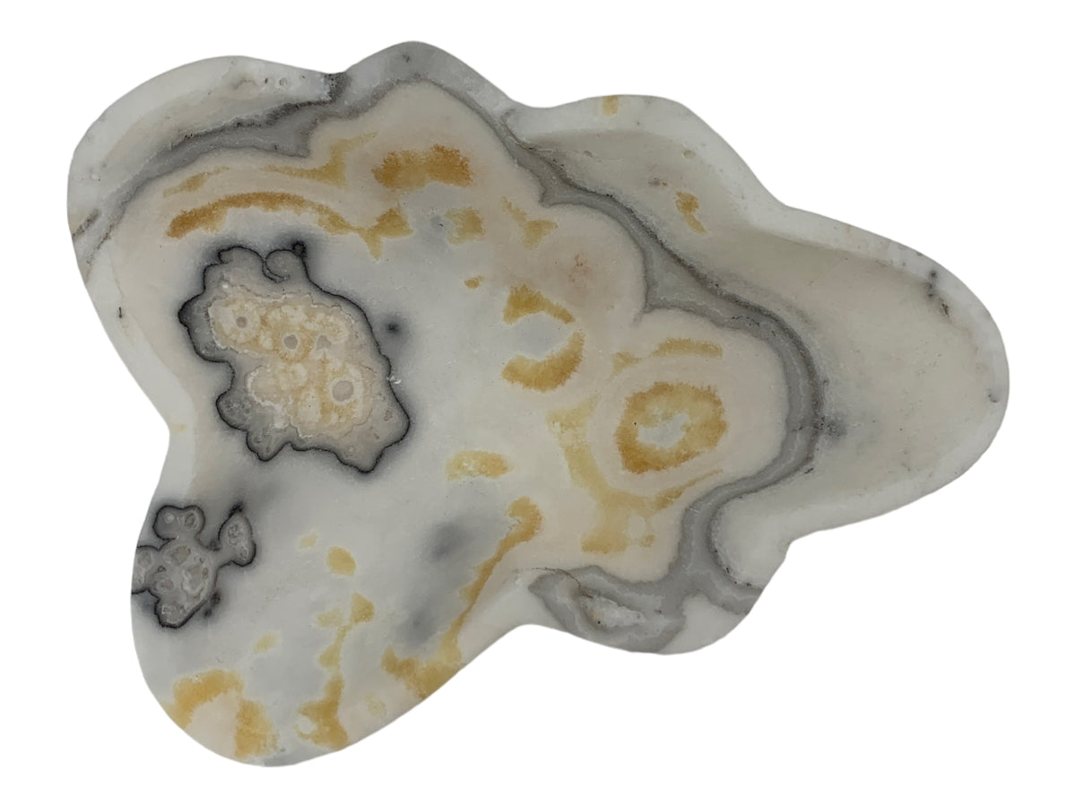 Zebra Calcite Irregular Bowl 15X11X4 Cm