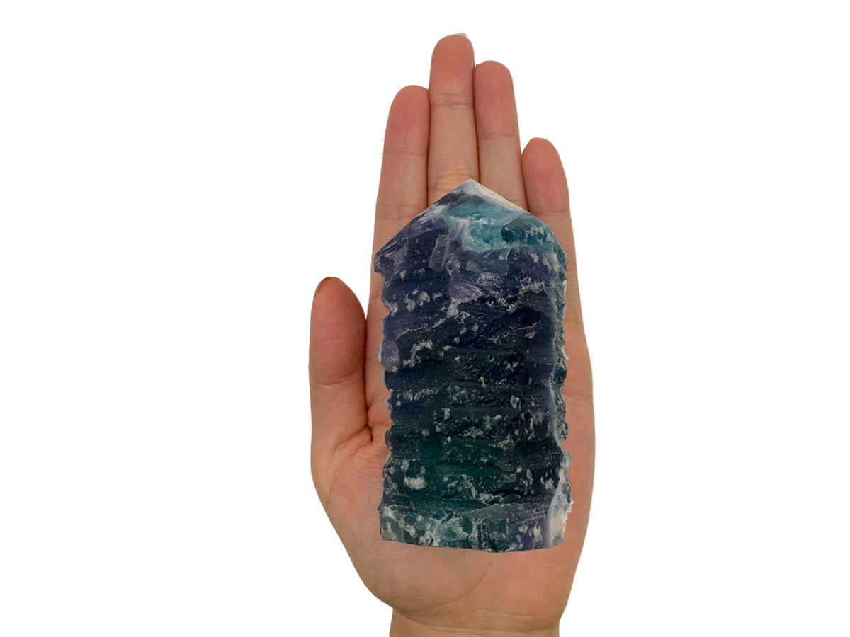 Free Shape Fluorite Rustic Wet Look Points  4.50-8.50Cm By Kilo