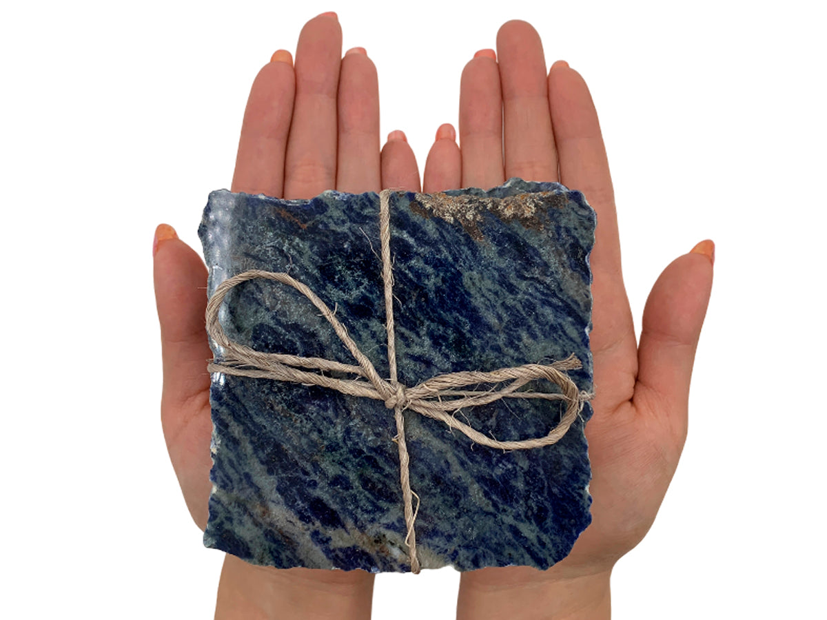 Sodalite Square Coaster Set