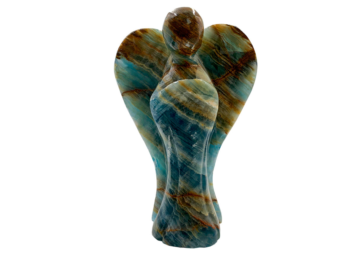 Blue Onyx Angel Polished