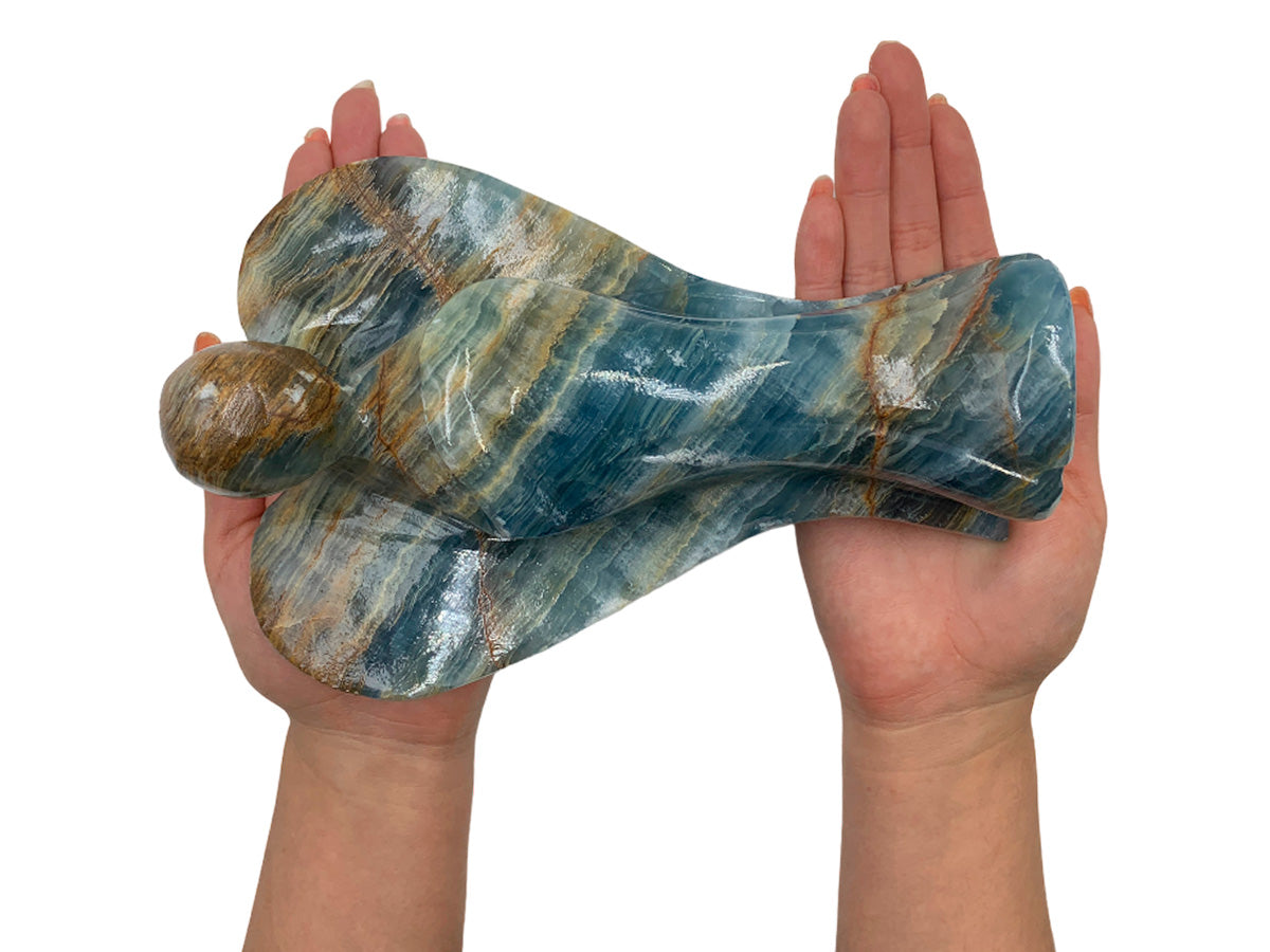 Blue Onyx Angel Polished
