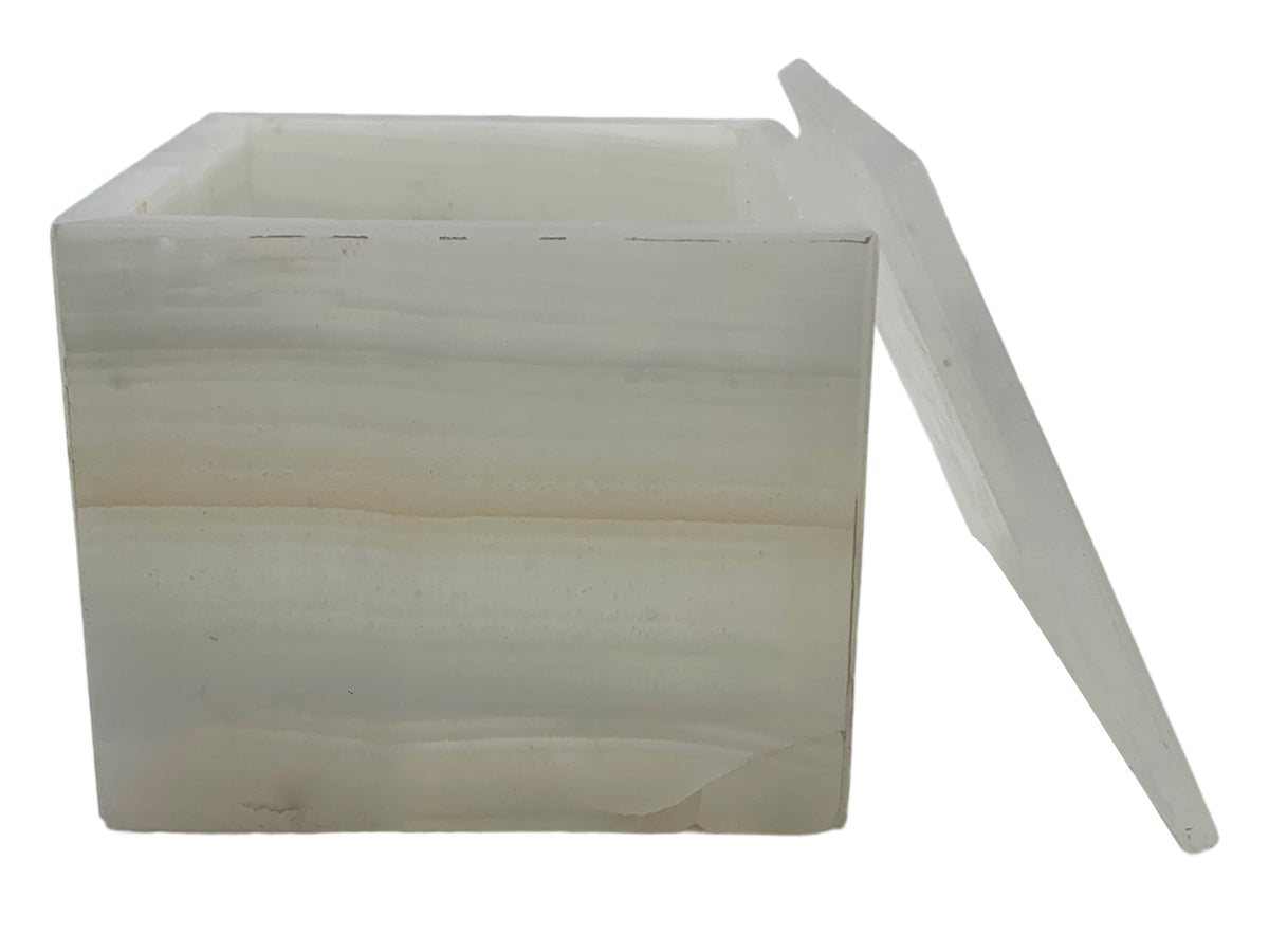 White Onyx Jewelry Box  15X15X10 Cm