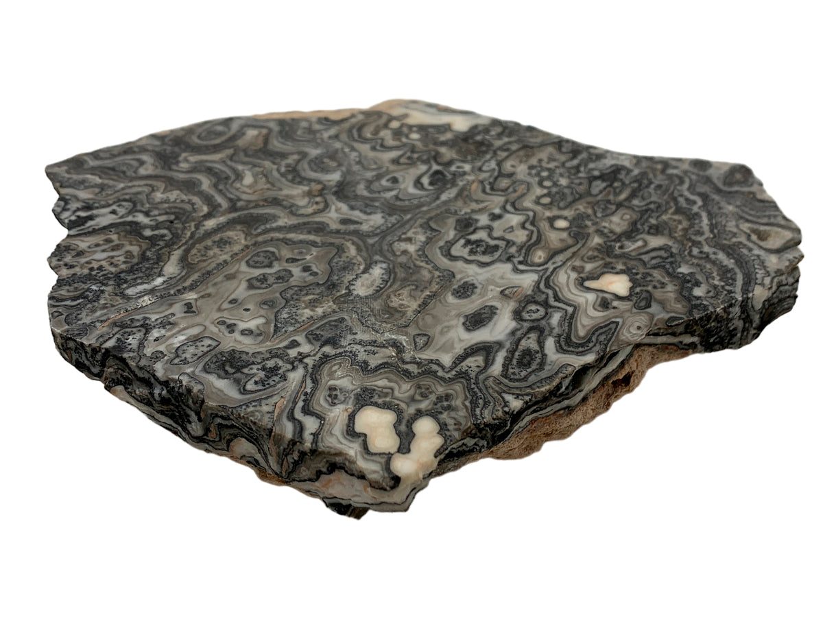 Gray Zebra Onyx Irregular Slice By Kilo