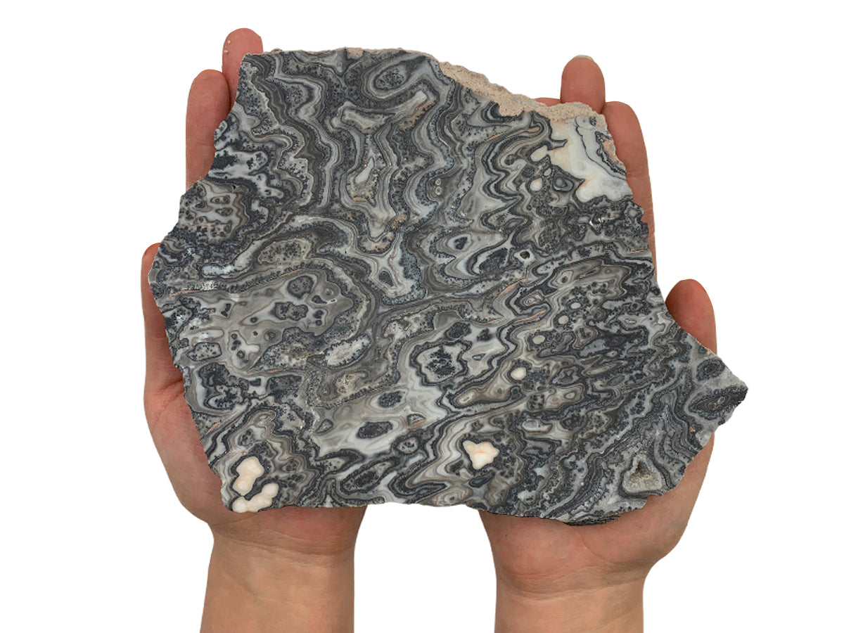 Gray Zebra Onyx Irregular Slice By Kilo