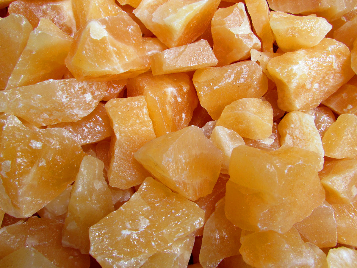 Orange Calcite Acid Washed Size:by Kilo