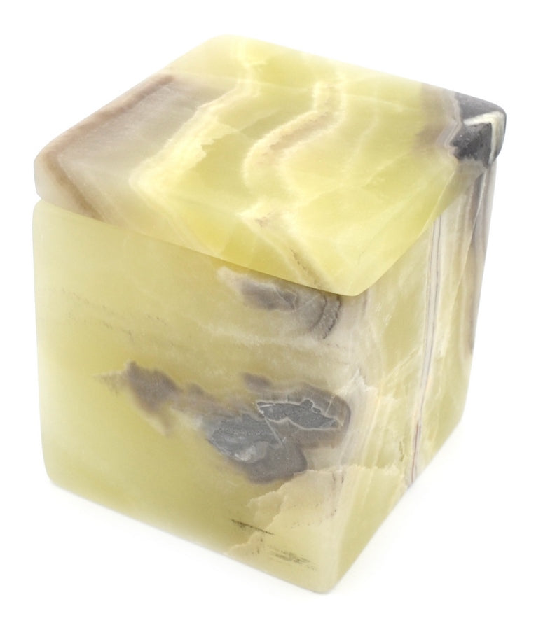 Green onyx Jewelry box10 cm tall