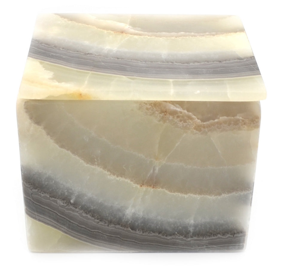 Green onyx jewelry box 10 cm tall