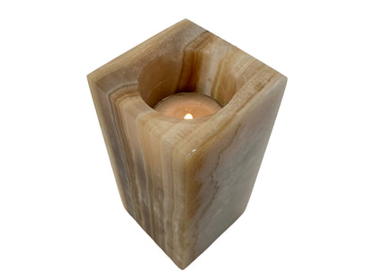 Amber Onyx Candle Holder