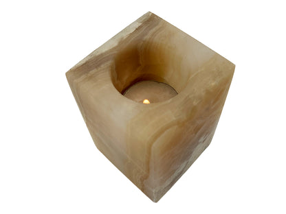 Amber Onyx Candle Holder