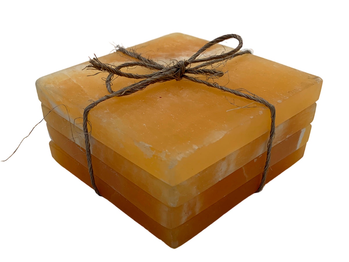 Orange Square Coaster Set