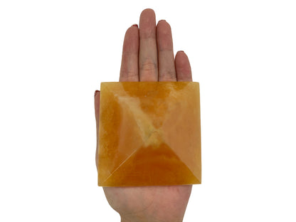 Orange Calcite Pyramid