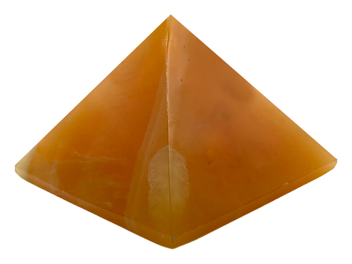 Orange Calcite Pyramid