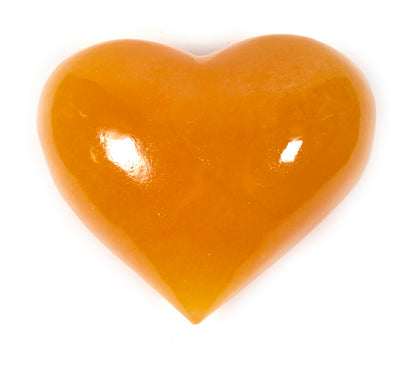 Orange Calcite Heart