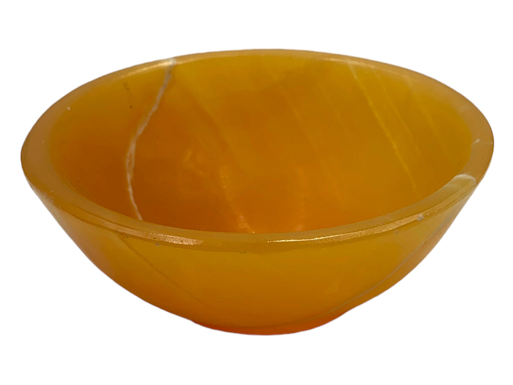 Orange Calcite CIrcular Bowl