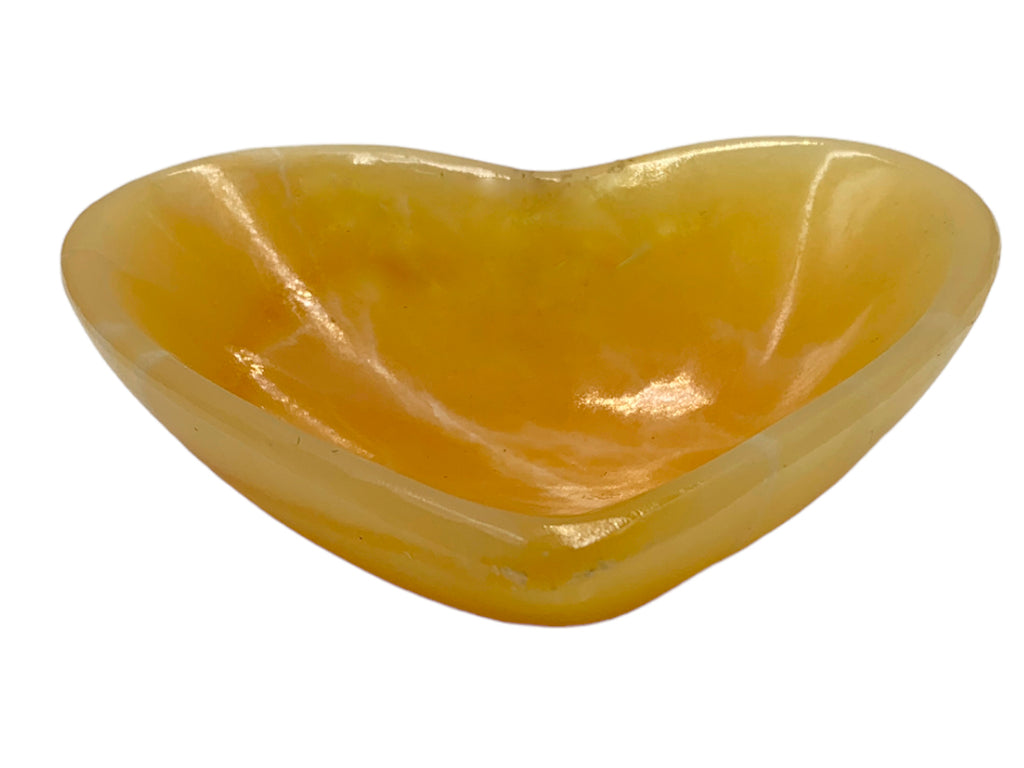 Orange Calcite Heart Bowl