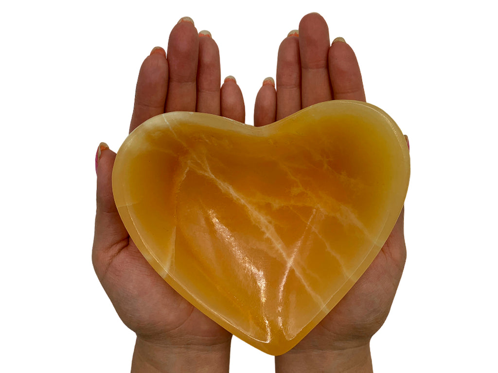 Orange Calcite Heart Bowl