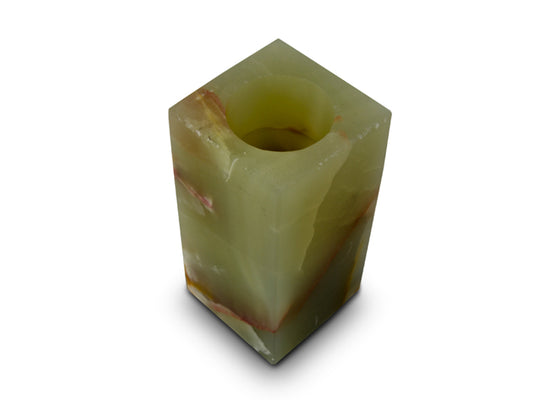 Green Onyx Prism Candle Holder