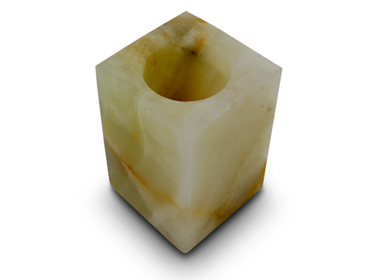 Green Onyx Prism Candle Holder