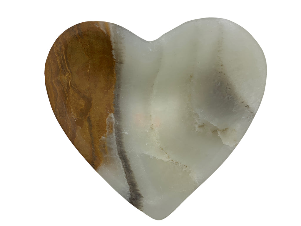 Green Onyx Heart Snack Bowl