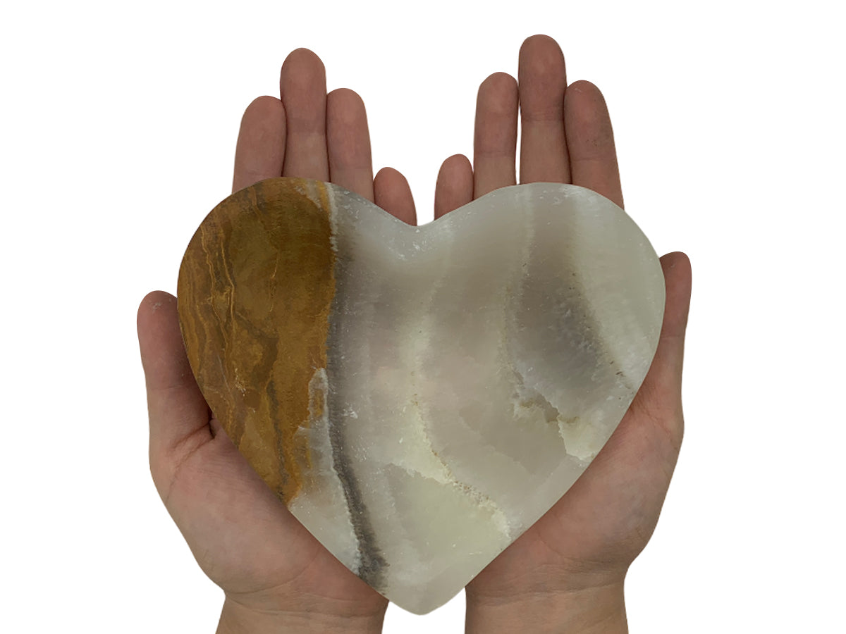 Green Onyx Heart Snack Bowl