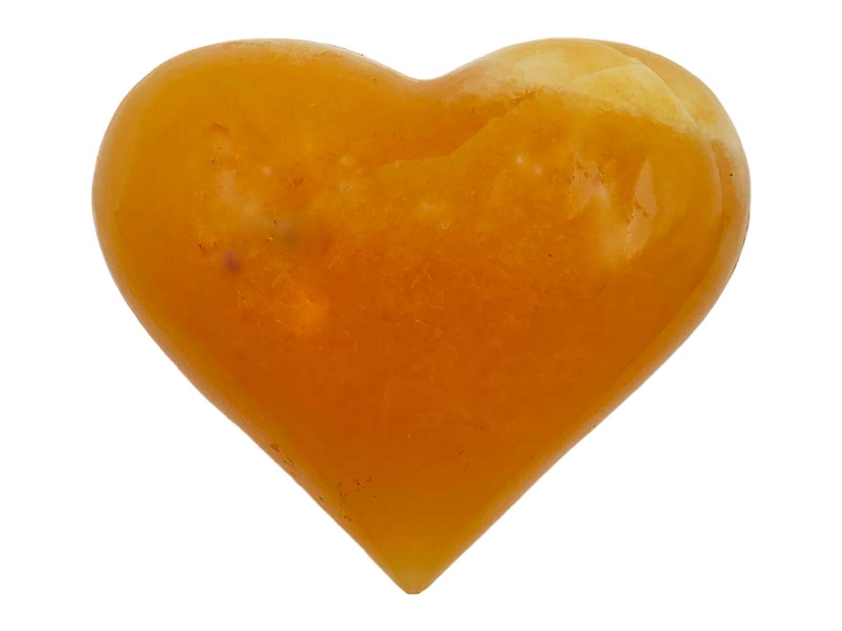 Orange Calcite Heart