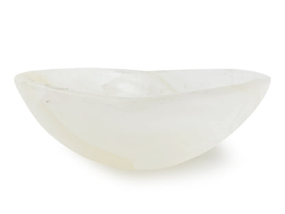 White Onyx Heart Snack Bowl