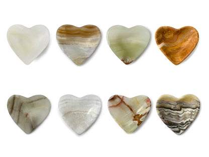 White Onyx Heart Snack Bowl