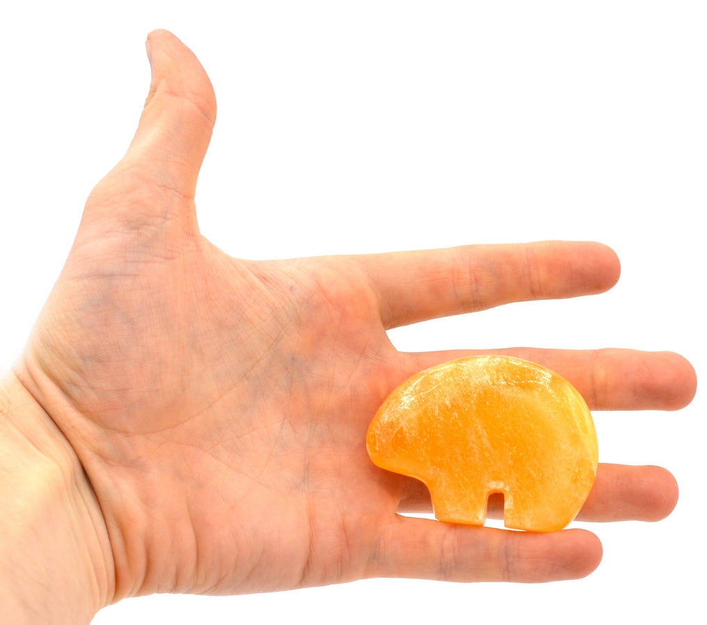Orange Calcite Flat Polar Bear