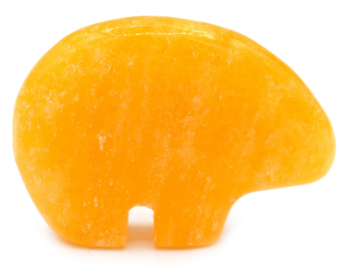 Orange Calcite Flat Polar Bear