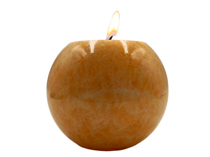 Orange Calcite Sphere Candle Holder